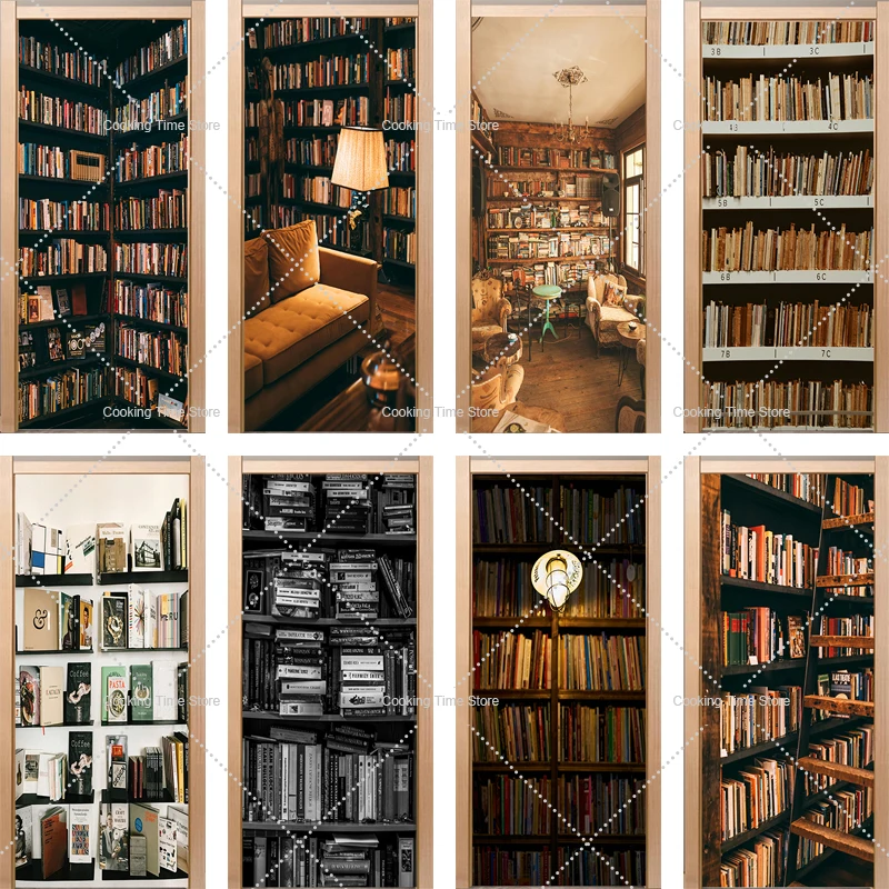 Library Pavilion Theme 3D Peel and Stick Vinyl Door Stickers Decals Bookshelf Door Wallpaper Self-Adhesive Murals for Home Decor
Library Pavilion Theme 3D Peel and Stick Vinyl Door Stickers Decals Bookshelf Door Wallpaper Self-Adhesive Murals for Home Decor