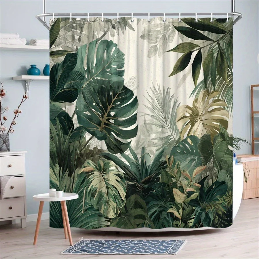 Monstera Leaves Shower Curtain Botanical Bathroom Decor Waterproof Polyester Fabric Washable Jungle Bath Curtain Set Hooks
Monstera Leaves Shower Curtain Botanical Bathroom Decor Waterproof Polyester Fabric Washable Jungle Bath Curtain Set Hooks