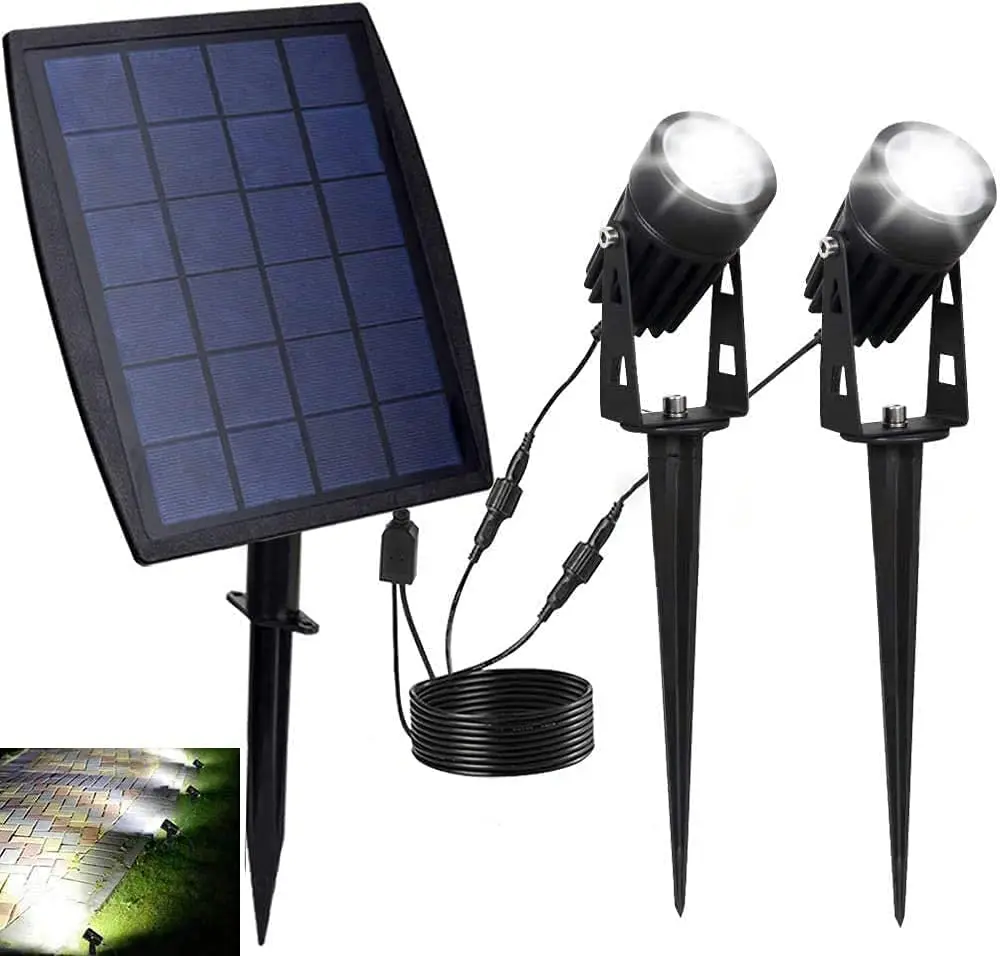 Solar Spot Lights Outdoor LED Landscape Spotlights Powered Wall Lights 2-in-1 Waterproof for Garden Lawn, Auto On Off Daylight
Solar Spot Lights Outdoor LED Landscape Spotlights Powered Wall Lights 2-in-1 Waterproof for Garden Lawn, Auto On Off Daylight
