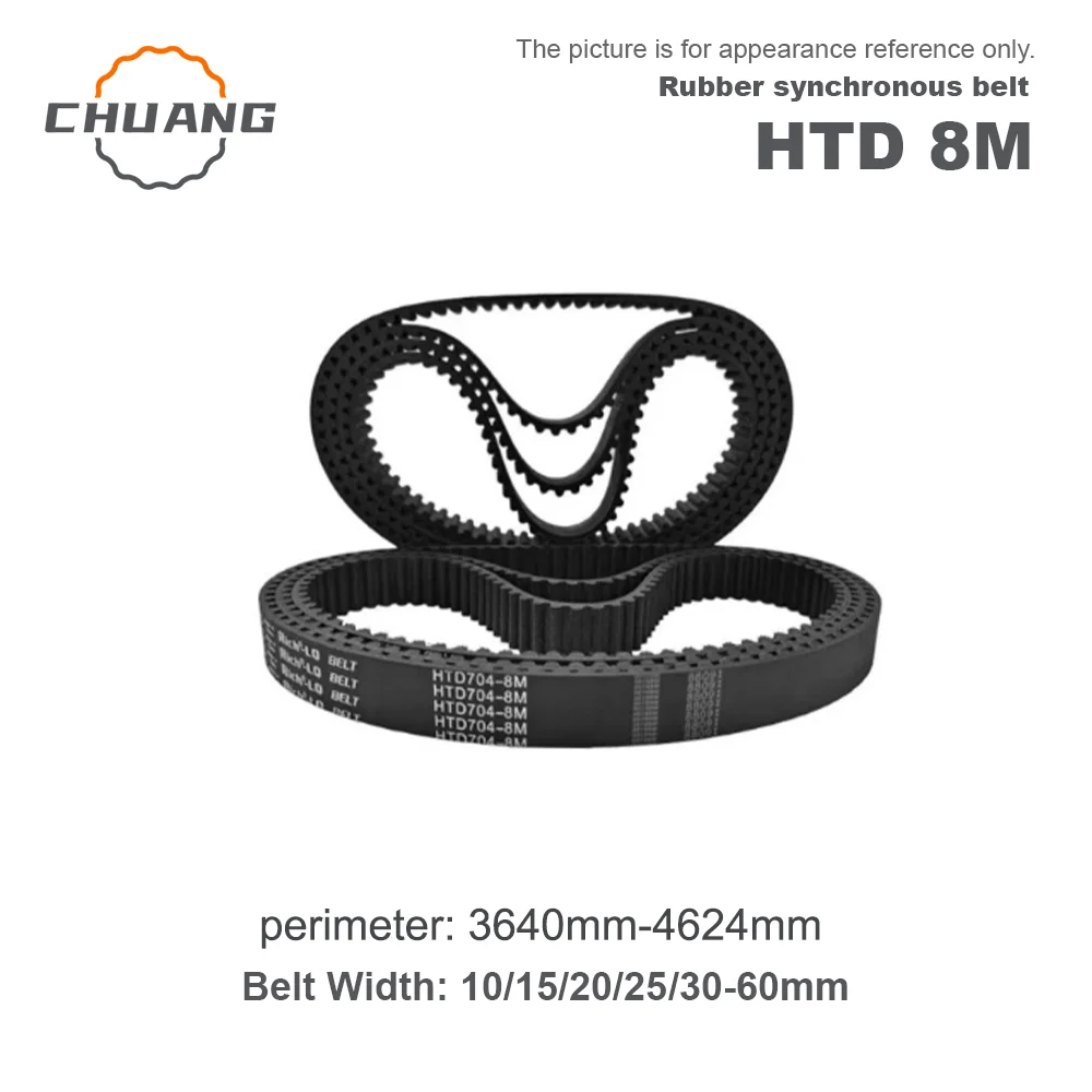 HTD 8M Rubber Timing Belt Length 3640~4624mm Width10/15/20/25/30~60mm Synchronous Closed loop belts HTD8M
HTD 8M Rubber Timing Belt Length 3640~4624mm Width10/15/20/25/30~60mm Synchronous Closed loop belts HTD8M
