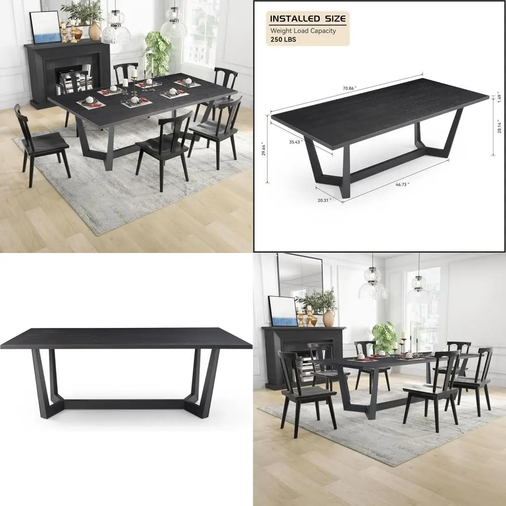 Contemporary Wooden Dining Table, 70.86 for 4-6 People, Suitable for Kitchen, Balcony, or Casual Coffee Gatherings
Contemporary Wooden Dining Table, 70.86 for 4-6 People, Suitable for Kitchen, Balcony, or Casual Coffee Gatherings