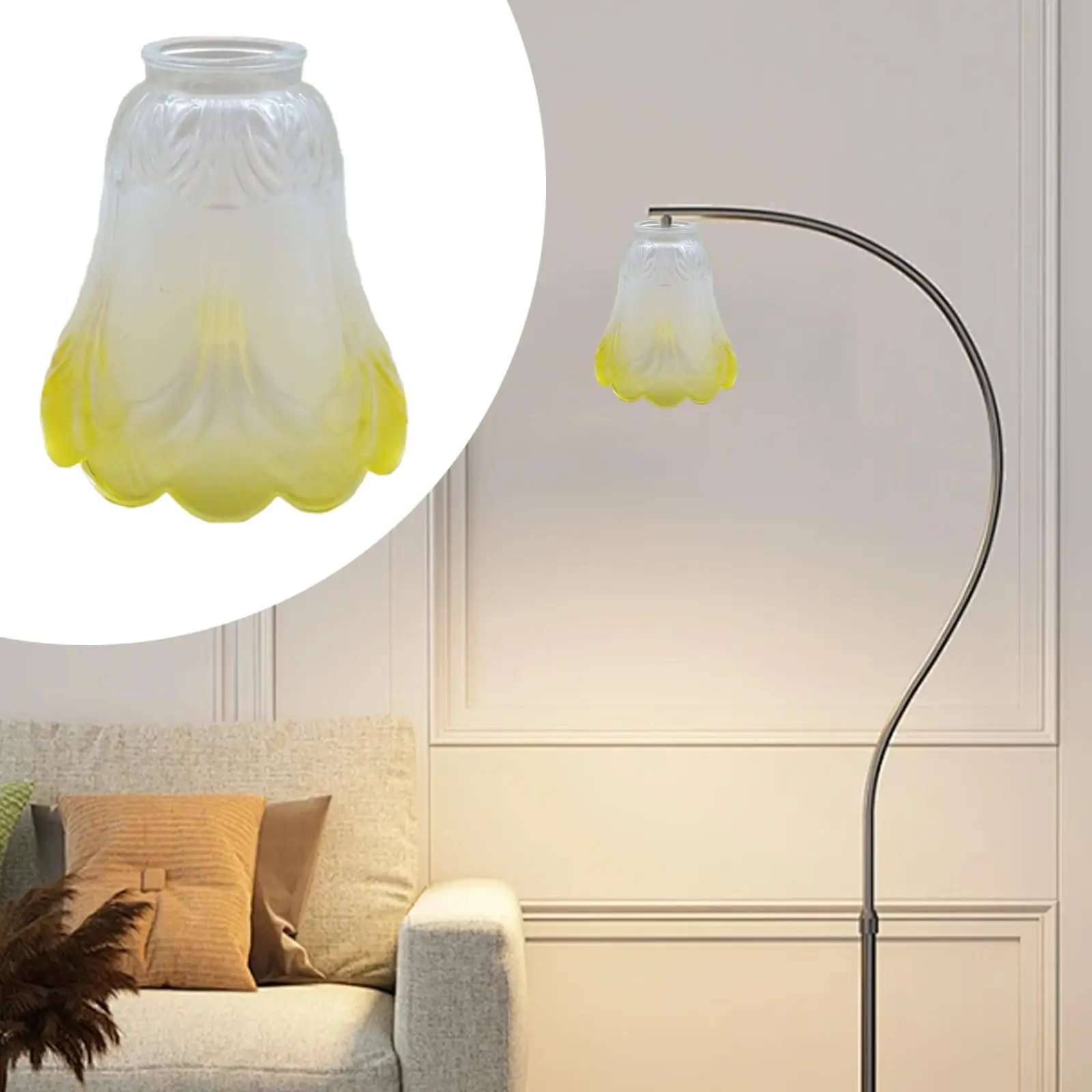 Glass Lamp Shade, Light Cover Decorative Easy Install Modern Home Decor Flower
Glass Lamp Shade, Light Cover Decorative Easy Install Modern Home Decor Flower