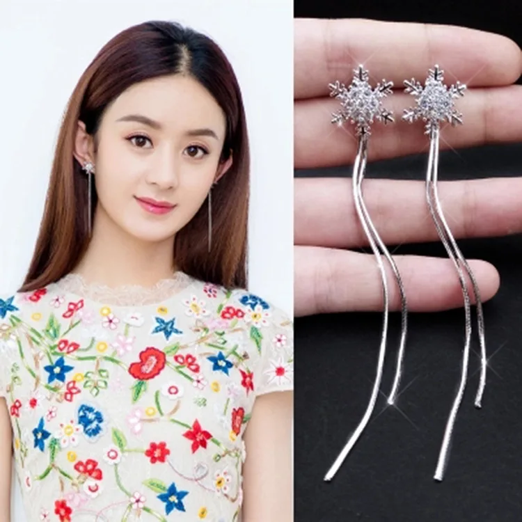 Минималистичные серьги из серебра S925 пробы, серьги в виде снежинок, элегантные модные серьги для студентов, длинные серьги с кисточками, ювелирные изделия
Минималистичные серьги из серебра S925 пробы, серьги в виде снежинок, элегантные модные серьги для студентов, длинные серьги с кисточками, ювелирные изделия