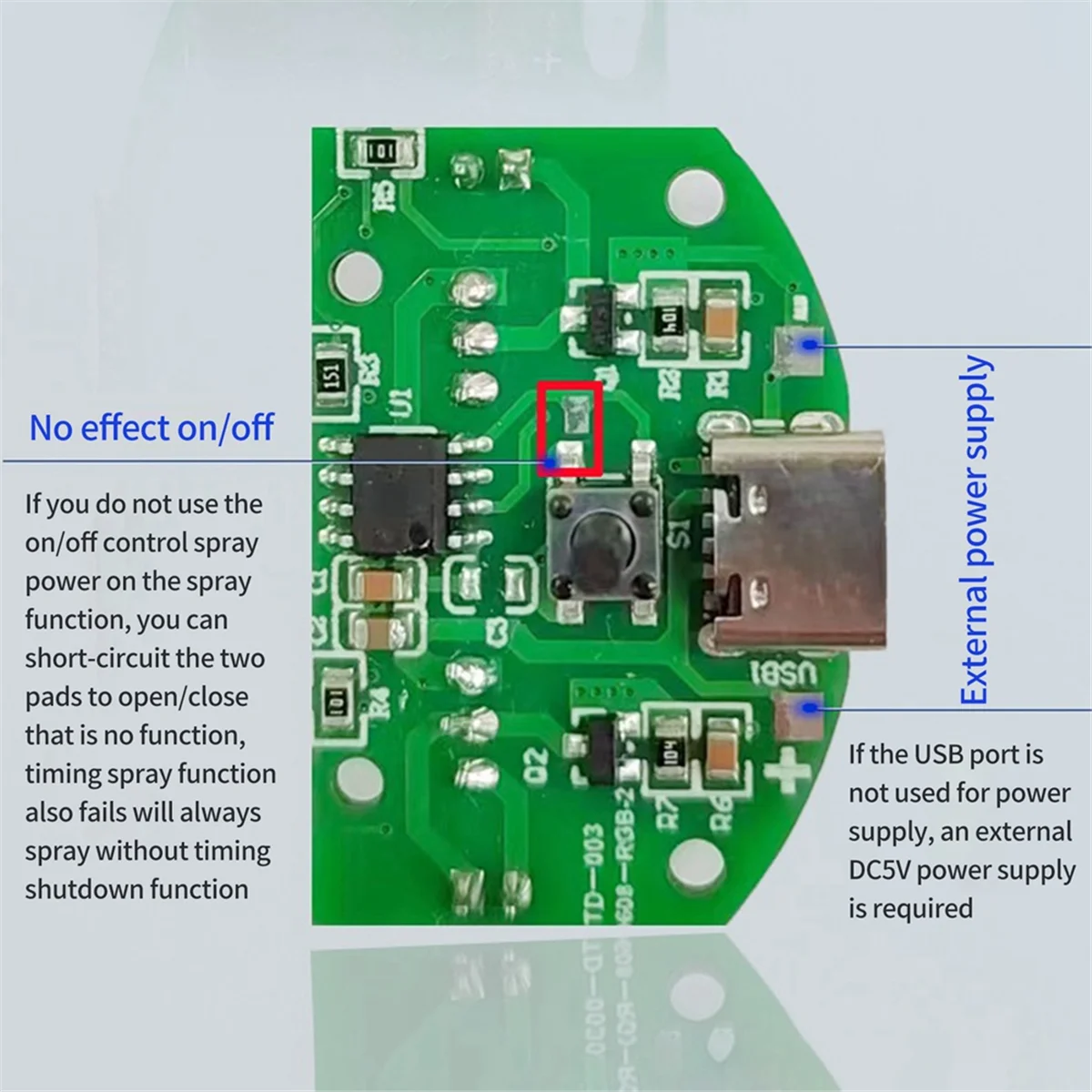 N89R Dual Spray USB Humidifier Atomizer Module Dual Spray Control Board Dual Spray Atomizer Driver Board Module, Set B
N89R Dual Spray USB Humidifier Atomizer Module Dual Spray Control Board Dual Spray Atomizer Driver Board Module, Set B
