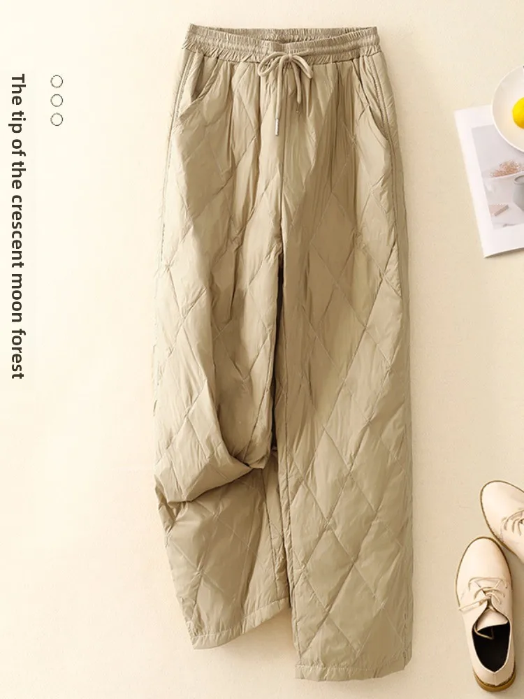 High-End Lightweight Cotton Pants Women's Winter Outerwear Loose Fit Straight Leg Warm Trousers Thiened Inner Filling
High-End Lightweight Cotton Pants Women's Winter Outerwear Loose Fit Straight Leg Warm Trousers Thiened Inner Filling