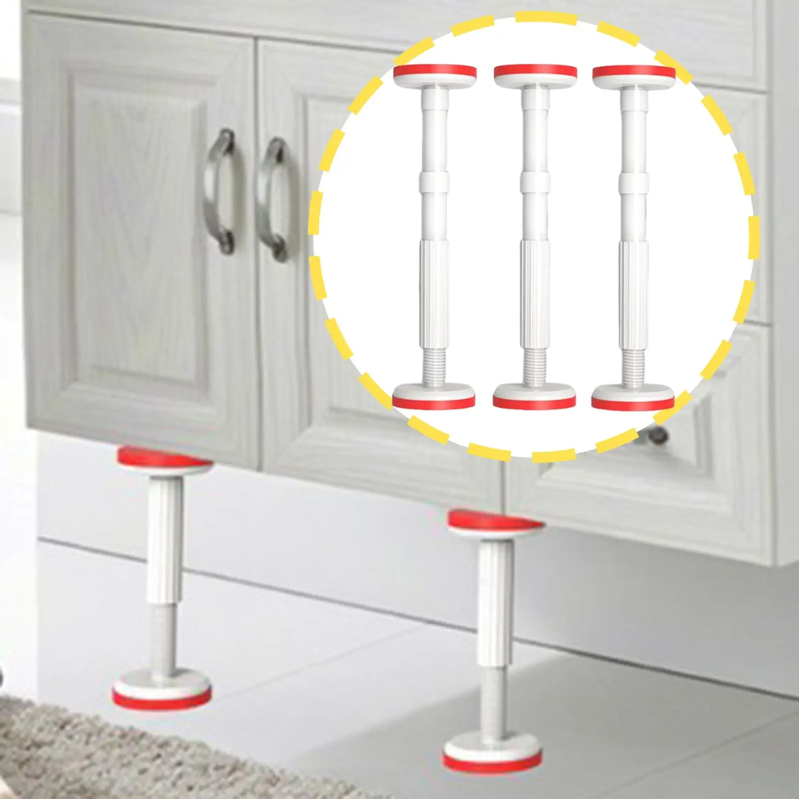 3x Telescopic Cabinet Support Poles, Undermount Sink Support Brackets, Cabinet Lifting Brackets for Shelf, Dresser, Bathroom
3x Telescopic Cabinet Support Poles, Undermount Sink Support Brackets, Cabinet Lifting Brackets for Shelf, Dresser, Bathroom
