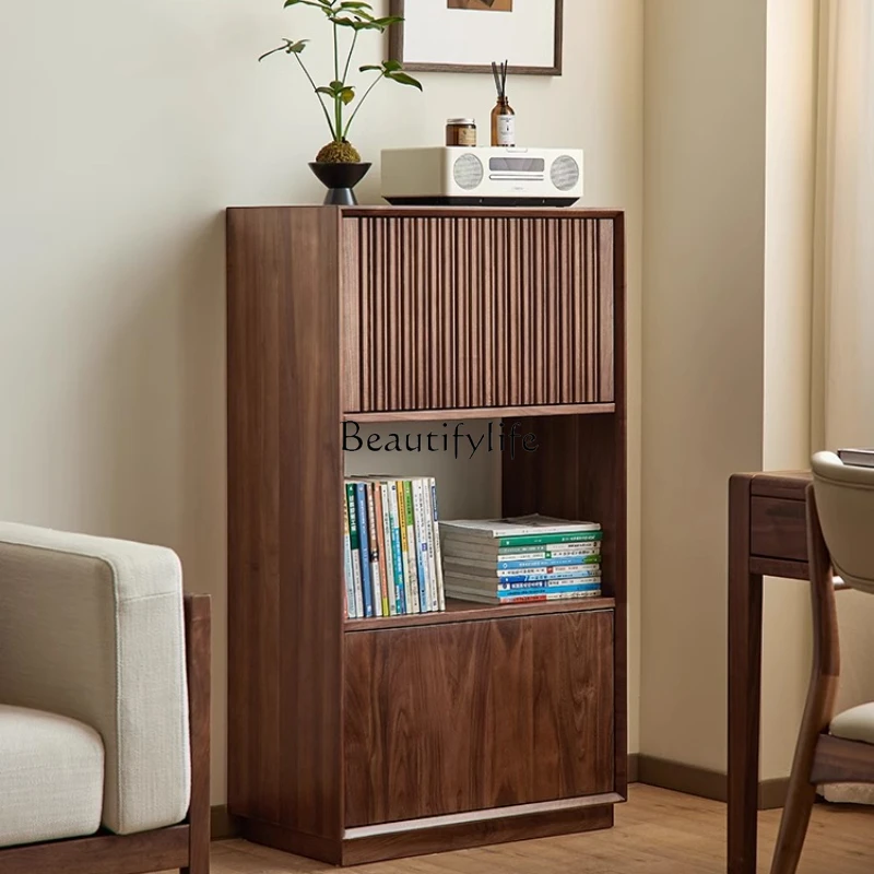 North American black walnut Nordic simple solid wood bookshelf home floor storage locker
North American black walnut Nordic simple solid wood bookshelf home floor storage locker