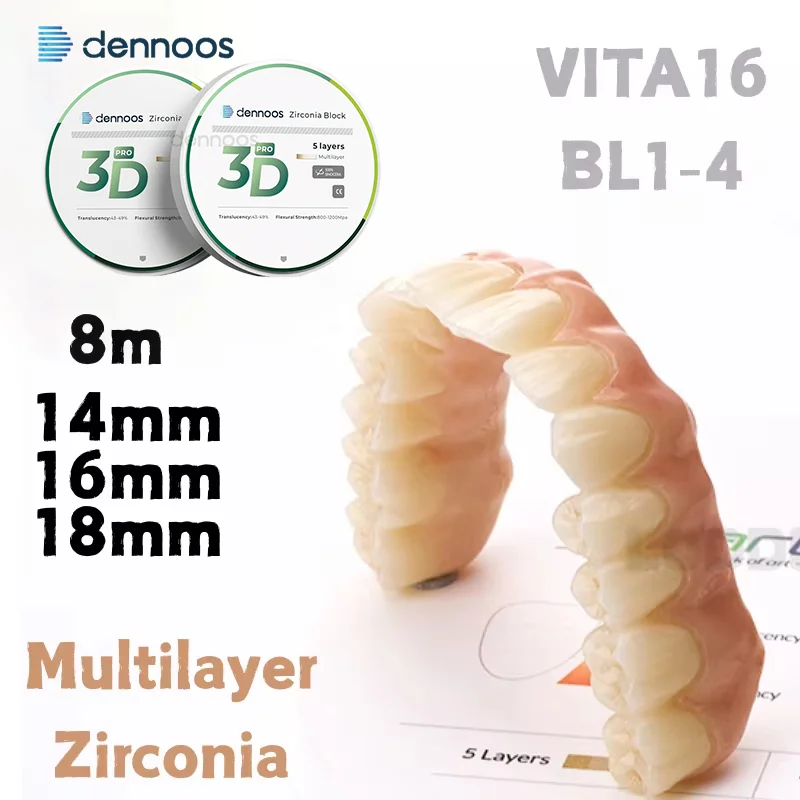 14 16 18 мм VITA16 98 мм Lodden 3D PRO Цирконий Стоматологическая лаборатория Цирконий Многослойный блок диск для CAD CAM Материал для стоматологической стоматологии
14 16 18 мм VITA16 98 мм Lodden 3D PRO Цирконий Стоматологическая лаборатория Цирконий Многослойный блок диск для CAD CAM Материал для стоматологической стоматологии