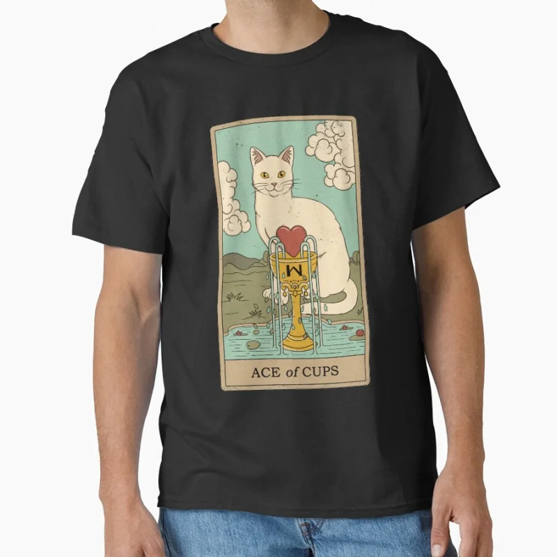 Ace of Cups magical cats cute pet Vinage Tarot Card Cat Funny Gift T shirt for men large size Adult Tops S-6XL mens clothing
Ace of Cups magical cats cute pet Vinage Tarot Card Cat Funny Gift T shirt for men large size Adult Tops S-6XL mens clothing