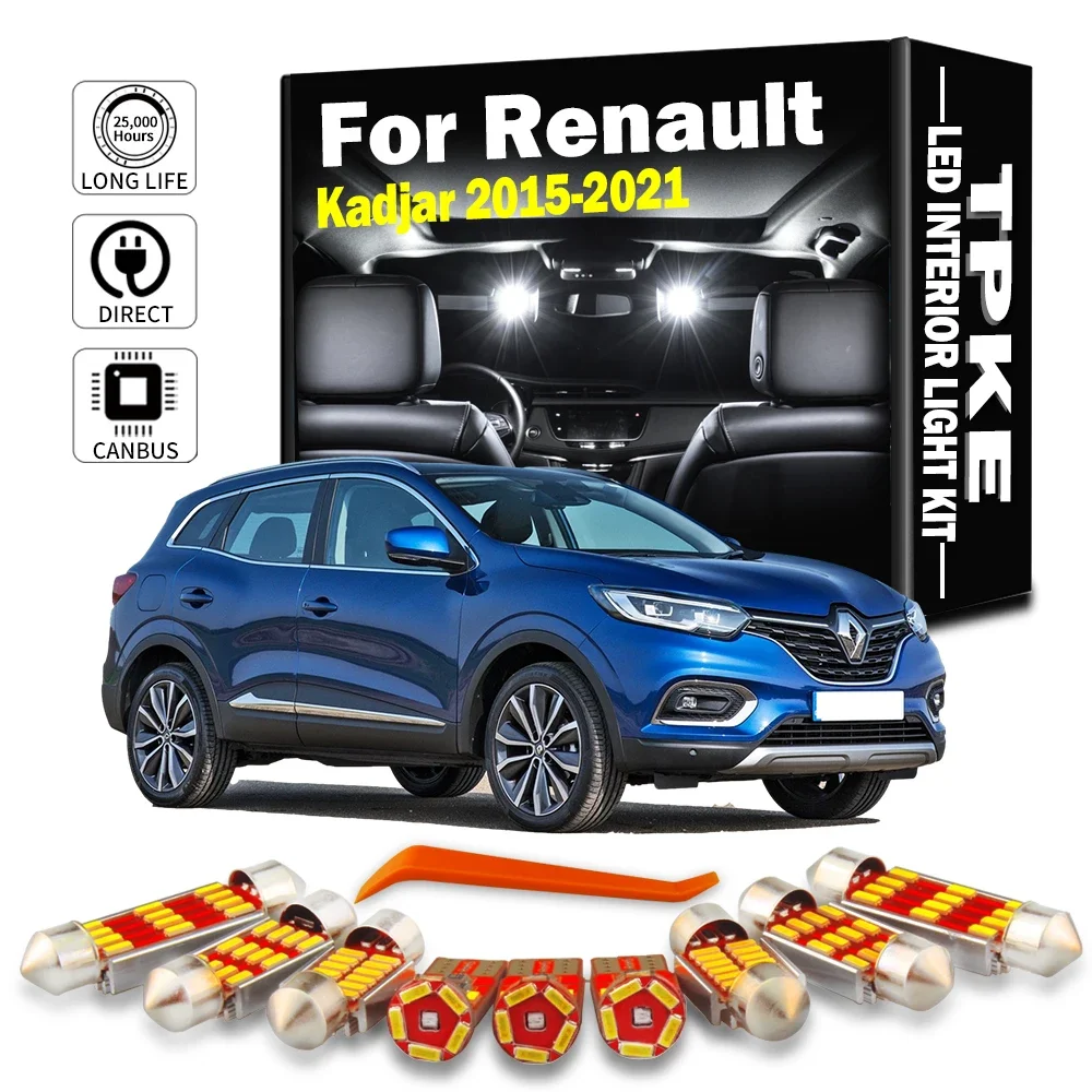 Аксессуары TPKE 14 шт. для Renault Kadjar 2015, 2016, 2017, 2018, 2019, 2020, 2021, лампы для интерьера, карты, Купола, заднего вида, Детский комплект Canbus
Аксессуары TPKE 14 шт. для Renault Kadjar 2015, 2016, 2017, 2018, 2019, 2020, 2021, лампы для интерьера, карты, Купола, заднего вида, Детский комплект Canbus