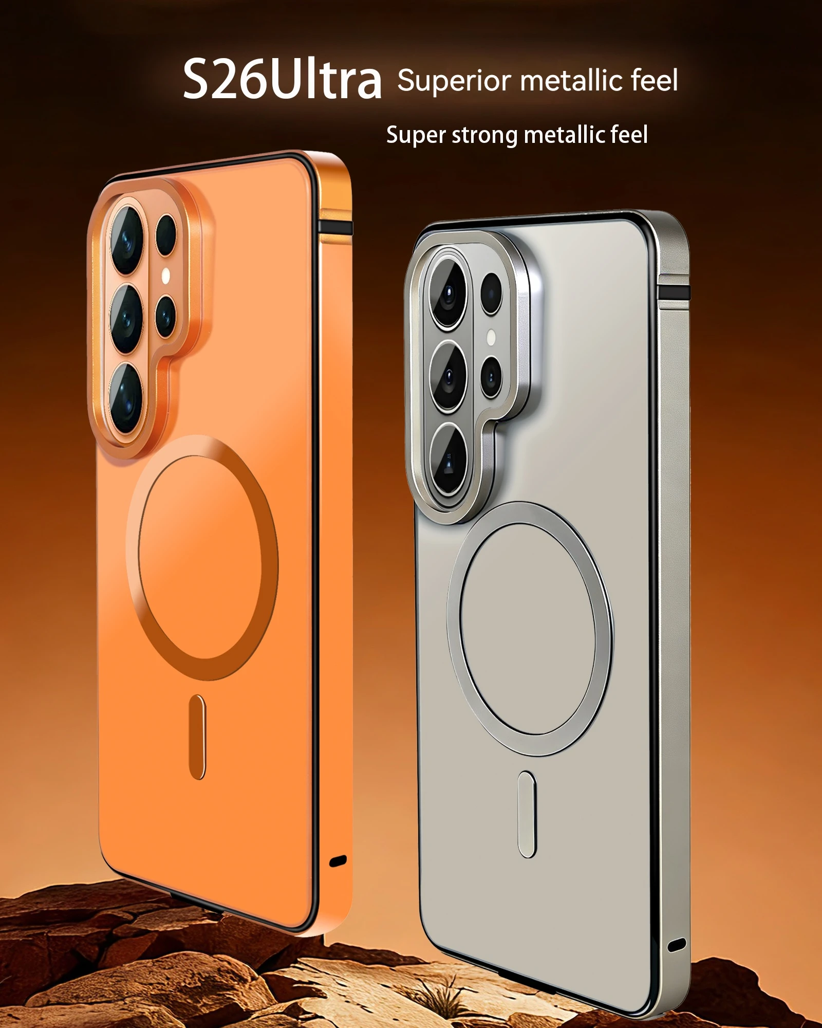 Aluminum Metal Frame Phone Case, For Samsung Galaxy S26Ultra Magnetic Suction Original Color Backplate Protective Cover
Aluminum Metal Frame Phone Case, For Samsung Galaxy S26Ultra Magnetic Suction Original Color Backplate Protective Cover