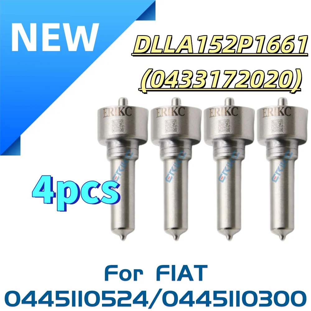 4pcs Diesel Fuel Injector Nozzle Assy DLLA152P1661 0433172020 Common Rail Fuel Injection Tip for FIAT 0445110524 0445110300
4pcs Diesel Fuel Injector Nozzle Assy DLLA152P1661 0433172020 Common Rail Fuel Injection Tip for FIAT 0445110524 0445110300