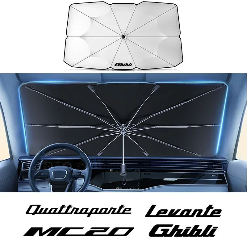 Car Windshield Sun Shade Blocks, UV Ray Reflector Umbrella, For Maserati Quattroporte Ghibli Levante Q4 MC20 Grecale Accessories
Car Windshield Sun Shade Blocks, UV Ray Reflector Umbrella, For Maserati Quattroporte Ghibli Levante Q4 MC20 Grecale Accessories