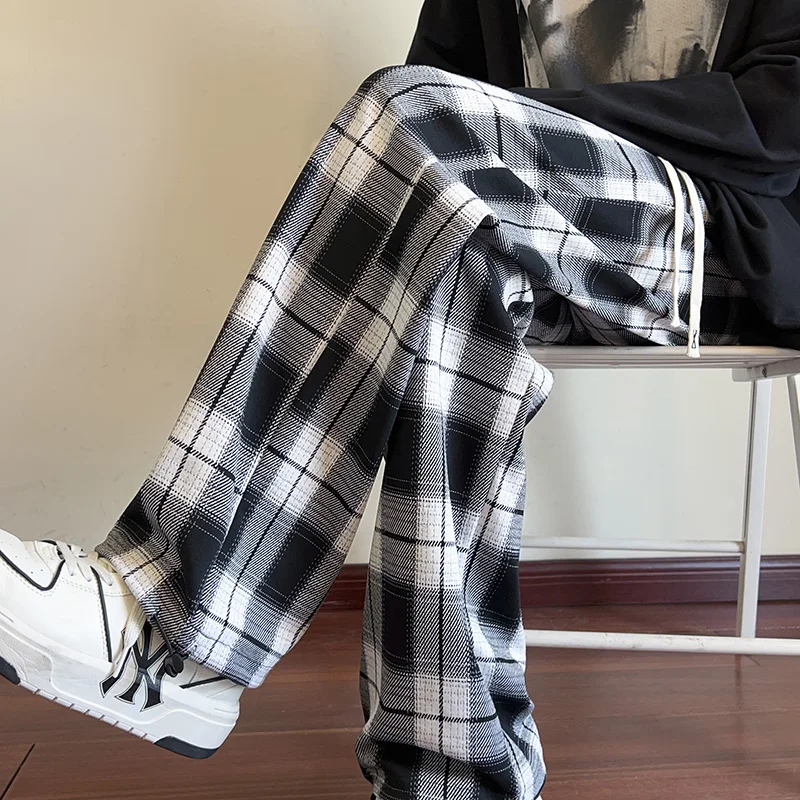2026 Autumn Brand New Elastic Waist Drawstring Men's and Women's Y2K Fashion Casual Pants Cityboy Straight Leg Loose Plaid Pants
2026 Autumn Brand New Elastic Waist Drawstring Men's and Women's Y2K Fashion Casual Pants Cityboy Straight Leg Loose Plaid Pants