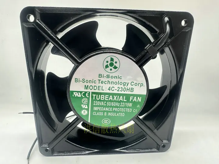 Bi-Sonic 4C-230HB 2-Wire 120mm Cooling Fan AC 230V 22/19W 120x120x38mm for Electronic Components
Bi-Sonic 4C-230HB 2-Wire 120mm Cooling Fan AC 230V 22/19W 120x120x38mm for Electronic Components