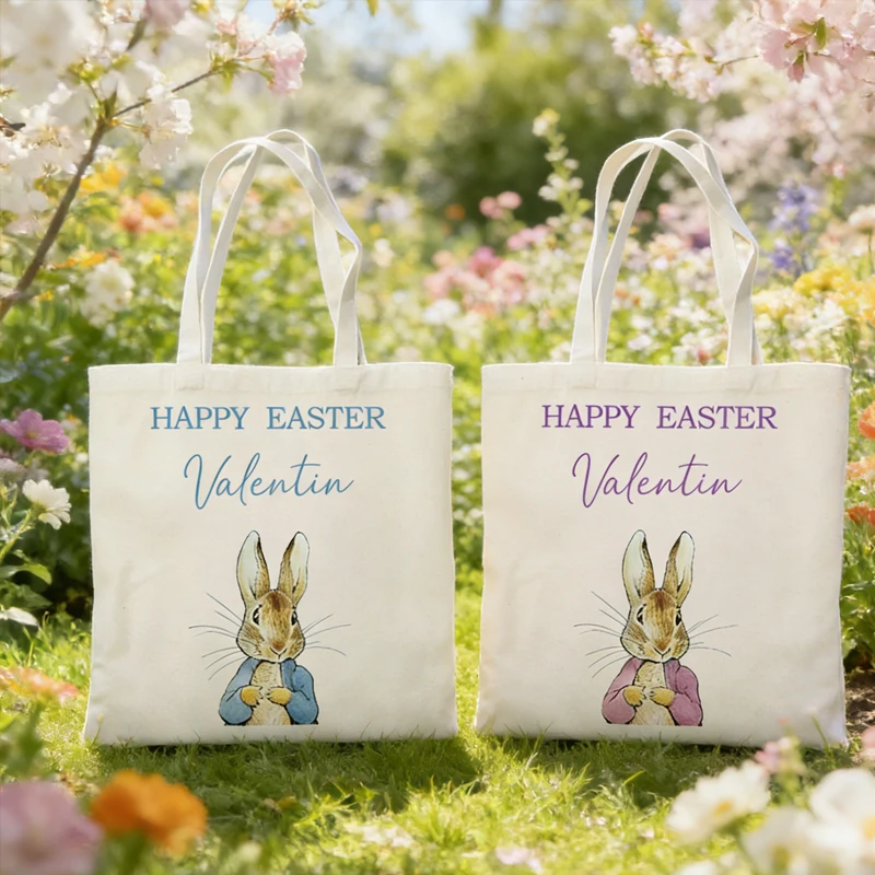 Personalized Happy Easter Bunny Rabbit Canvas Tote Bag Kids Boys Girls Easter Party Egg Hunt Gift Holiday Decoration Accessories
Personalized Happy Easter Bunny Rabbit Canvas Tote Bag Kids Boys Girls Easter Party Egg Hunt Gift Holiday Decoration Accessories