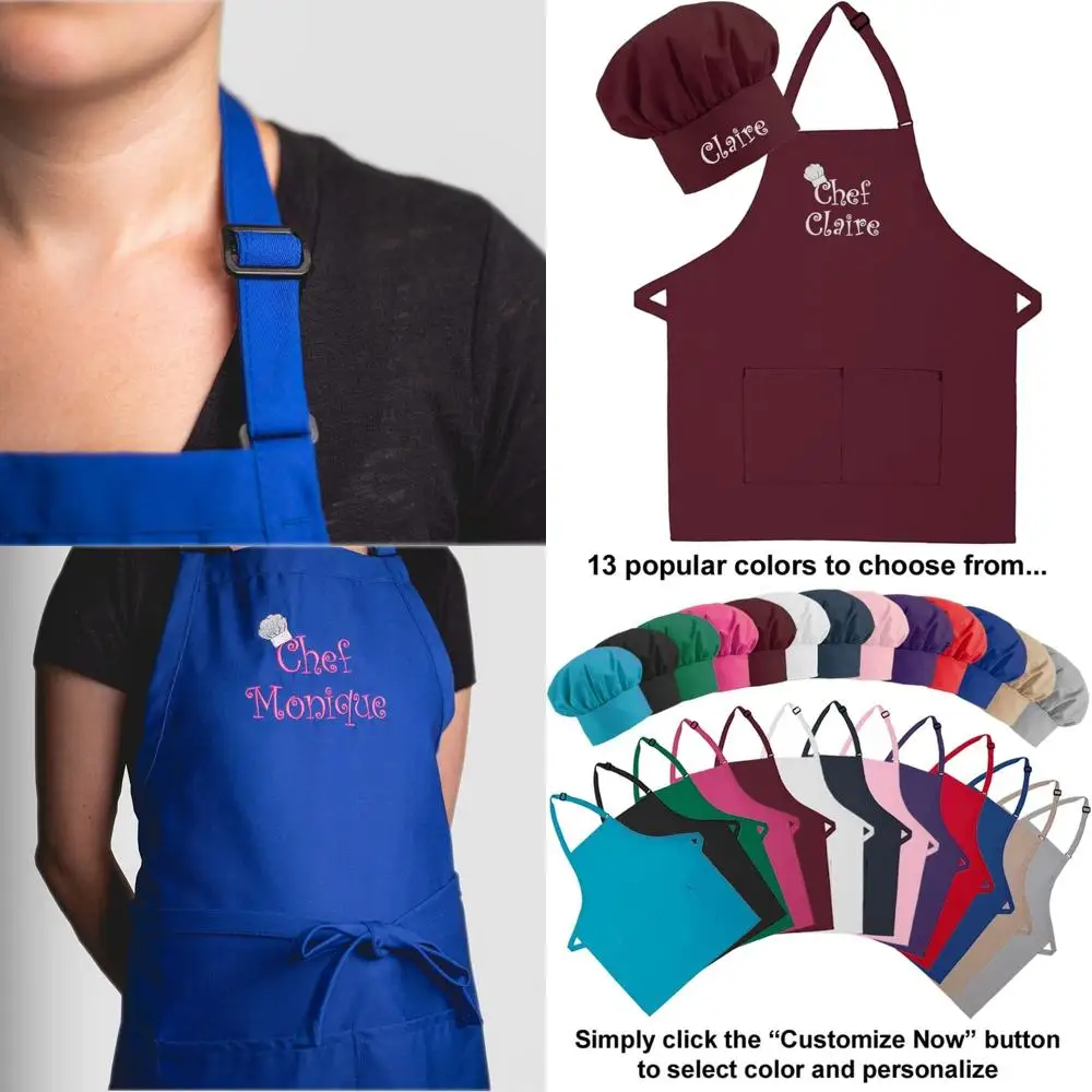 Personalized Embroidered Apron & Hat Set for Adults - Perfect for Mother's Day, Kitchen, BBQ & Grilling
Personalized Embroidered Apron & Hat Set for Adults - Perfect for Mother's Day, Kitchen, BBQ & Grilling