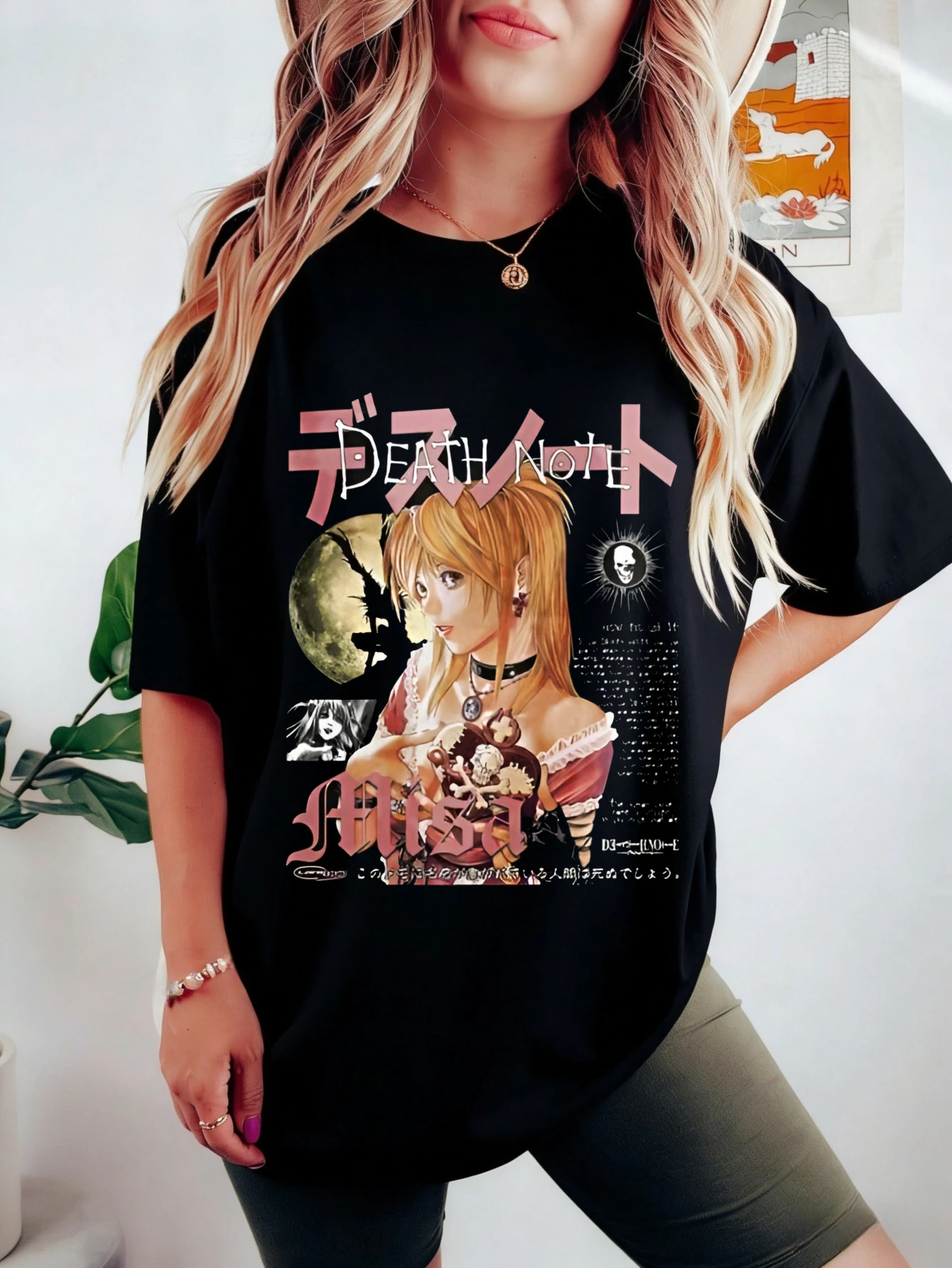 Womens Oversized Cotton Death Note Cute Graphic Printed Streetwear Casual Summer Short Sleeve Tshirt, Gift for Her
Womens Oversized Cotton Death Note Cute Graphic Printed Streetwear Casual Summer Short Sleeve Tshirt, Gift for Her