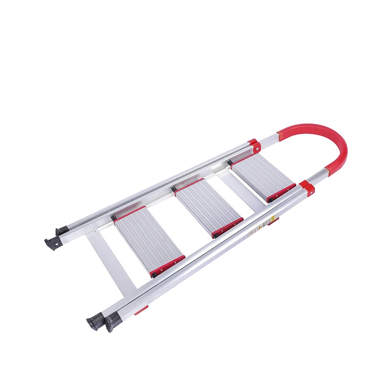 Modern aluminum indoor/outdoor folding step ladder with footstool for easy storage and apartment use
Modern aluminum indoor/outdoor folding step ladder with footstool for easy storage and apartment use