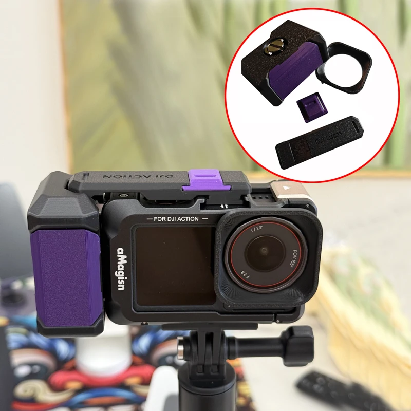 1Set For DJI Action 5 Pro Camera Cage Street Photography Quick-release Handle Shutter Bracket 3D Printed Modified Accessories
1Set For DJI Action 5 Pro Camera Cage Street Photography Quick-release Handle Shutter Bracket 3D Printed Modified Accessories