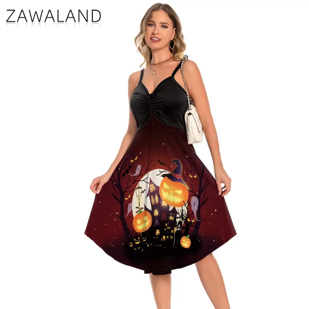 Zawaland Sexy V-Neck Slip Dress Women Halloween 3D Printing Holiday Party Dress Cosplay Costume Girls Fashion Stage Clothing
Zawaland Sexy V-Neck Slip Dress Women Halloween 3D Printing Holiday Party Dress Cosplay Costume Girls Fashion Stage Clothing