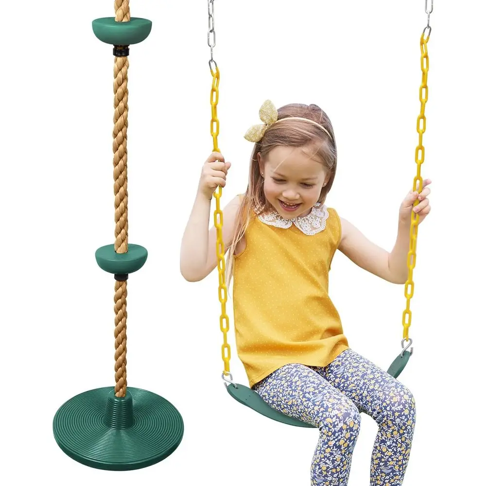 Durable Climbing Rope Seat for Outdoor Swings - Green
Durable Climbing Rope Seat for Outdoor Swings - Green