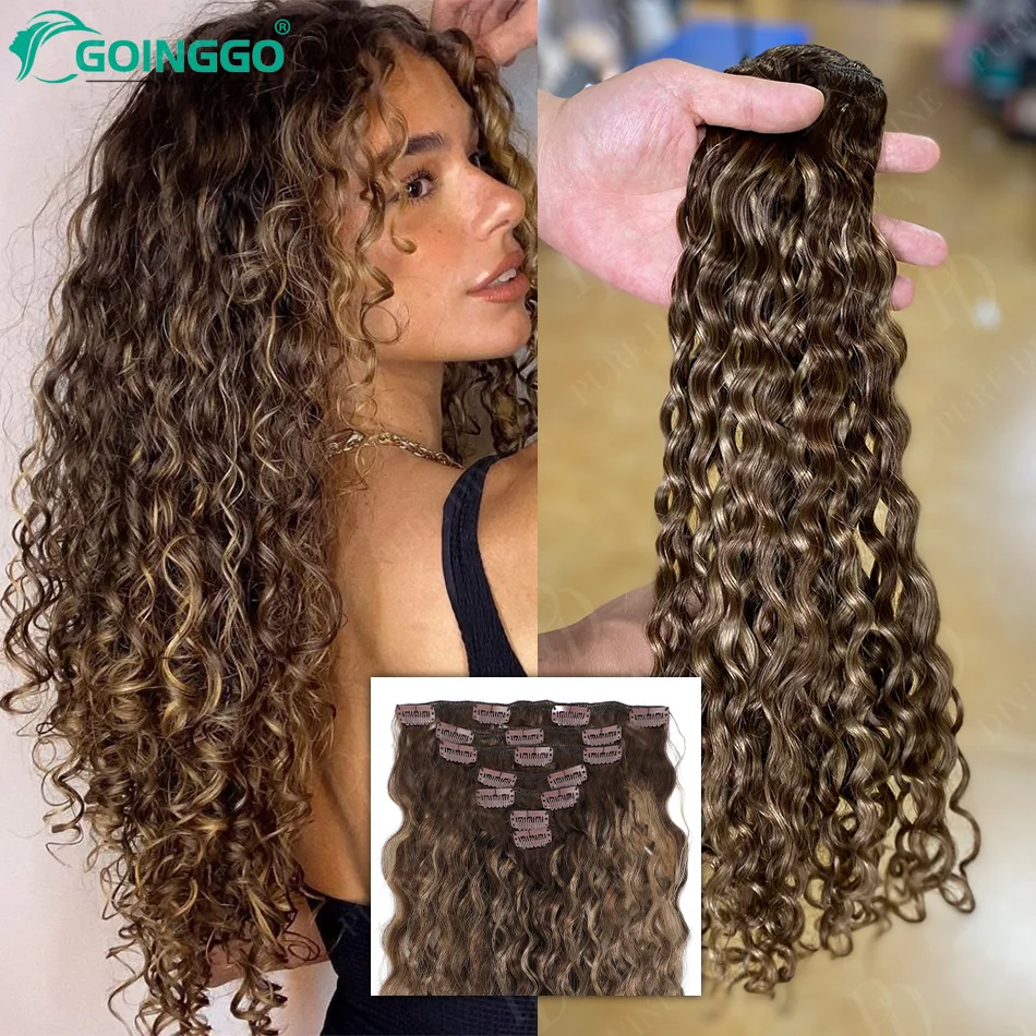 Natural Wave Clip in Extensions Human Hair Thick Remy Curly Hair Extensions Clip ins Double Weft Brazilian Human Hair 85-120G
Natural Wave Clip in Extensions Human Hair Thick Remy Curly Hair Extensions Clip ins Double Weft Brazilian Human Hair 85-120G
