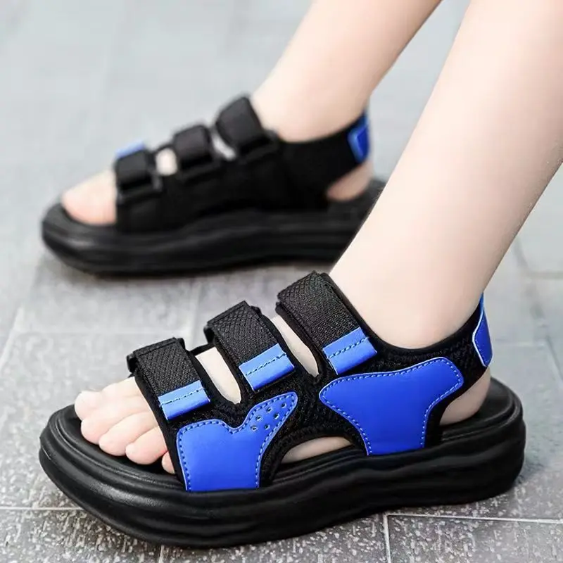 Детские летние уличные пляжные сандалии на толстой подошве с открытым носком, мягкая подошва, нескользящие легкие повседневные спортивные сандалии Cuhk для мальчиков
Детские летние уличные пляжные сандалии на толстой подошве с открытым носком, мягкая подошва, нескользящие легкие повседневные спортивные сандалии Cuhk для мальчиков