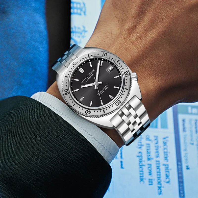 2025 New Specht&Söhne Luxury Men's Automatic Mechanical Watch NH34Movt GMT Sapphire Stainless Steel New Diving Relogio Masculino
2025 New Specht&Söhne Luxury Men's Automatic Mechanical Watch NH34Movt GMT Sapphire Stainless Steel New Diving Relogio Masculino