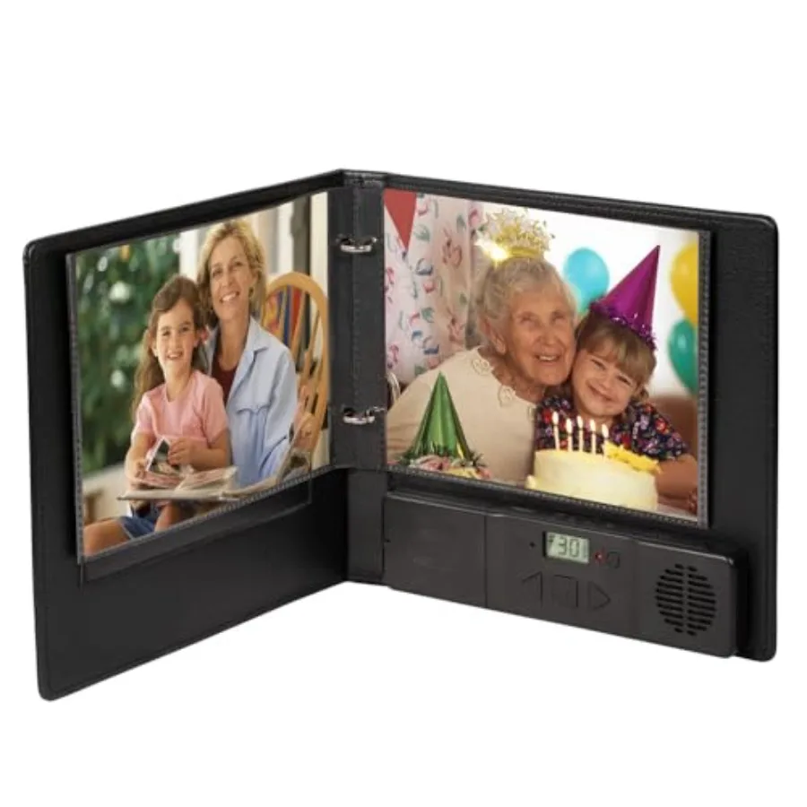 Photo Album MP3 and Voice Recordable. 2 Hours Recording Time. Faux Leather Cover. 7x5 30 Pages. For Family Anniversary Baby Hol
Photo Album MP3 and Voice Recordable. 2 Hours Recording Time. Faux Leather Cover. 7x5 30 Pages. For Family Anniversary Baby Hol