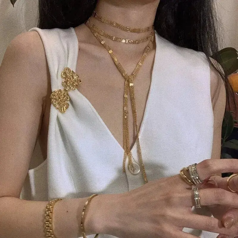 Stainless Steel Gold Waist Belt Fashion Multi-wears Long Tassel Sweater Chain Choker Necklaces Chain Jewelry Women Accessories
Stainless Steel Gold Waist Belt Fashion Multi-wears Long Tassel Sweater Chain Choker Necklaces Chain Jewelry Women Accessories