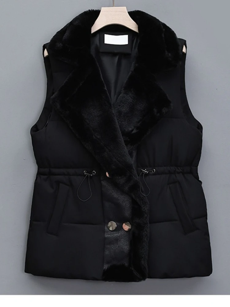 Autumn Winter Women's New Down Cotton-Padded Vests Jackets Sleeveless Female Turn-down Collar Outerwear Thicken Warm Waistcoat
Autumn Winter Women's New Down Cotton-Padded Vests Jackets Sleeveless Female Turn-down Collar Outerwear Thicken Warm Waistcoat