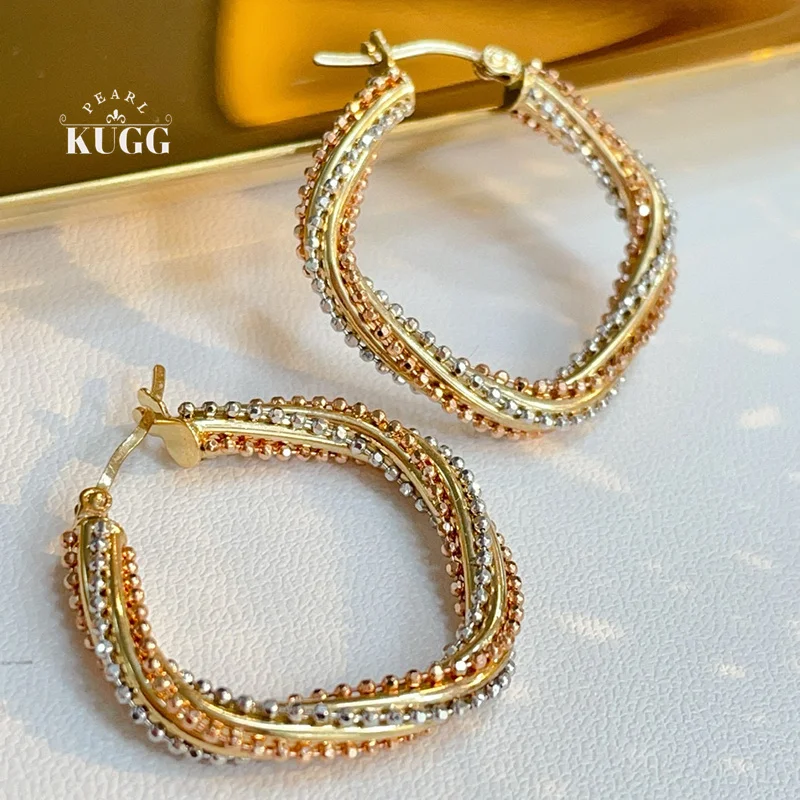 KUGG 100% серьги из белого + желтого + розового золота 18 карат, винтажные серьги-кольца квадратной формы в стиле OL для женщин, ювелирные изделия для вечеринок
KUGG 100% серьги из белого + желтого + розового золота 18 карат, винтажные серьги-кольца квадратной формы в стиле OL для женщин, ювелирные изделия для вечеринок