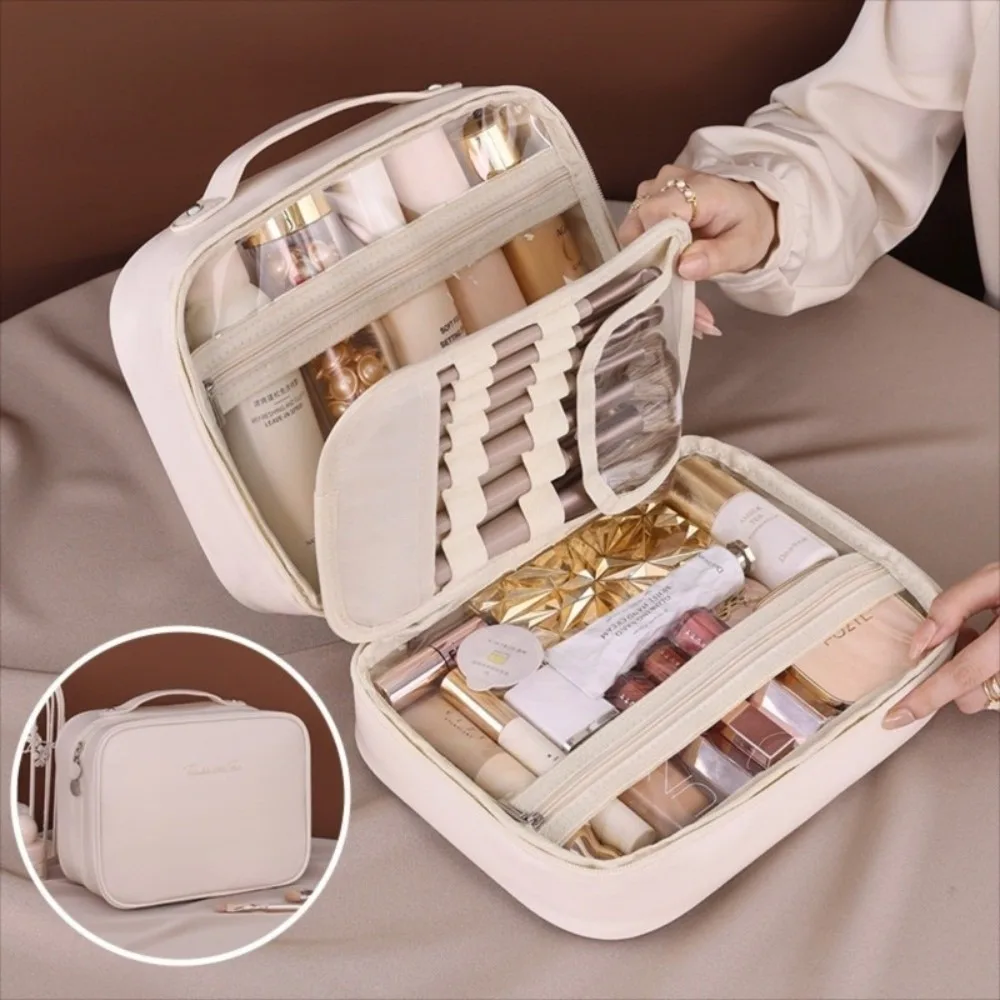 Luxury Double Layer Cosmetic Bag Large Capacity Transparent Pouch Make Up Storage Organizer Waterproof Zipper
Luxury Double Layer Cosmetic Bag Large Capacity Transparent Pouch Make Up Storage Organizer Waterproof Zipper