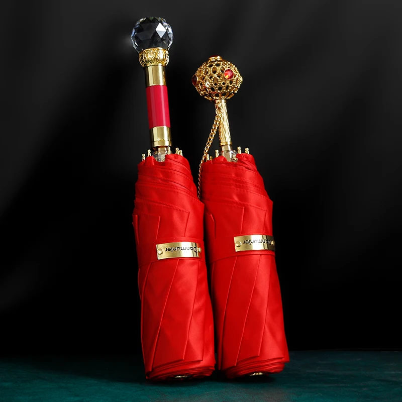 Роскошный свадебный зонт Danmunier, красный зонтик для невесты в стиле ретро, защита от ультрафиолета, ветрозащитный портативный зонтик для женщин с подарочной коробкой 
Роскошный свадебный зонт Danmunier, красный зонтик для невесты в стиле ретро, защита от ультрафиолета, ветрозащитный портативный зонтик для женщин с подарочной коробкой