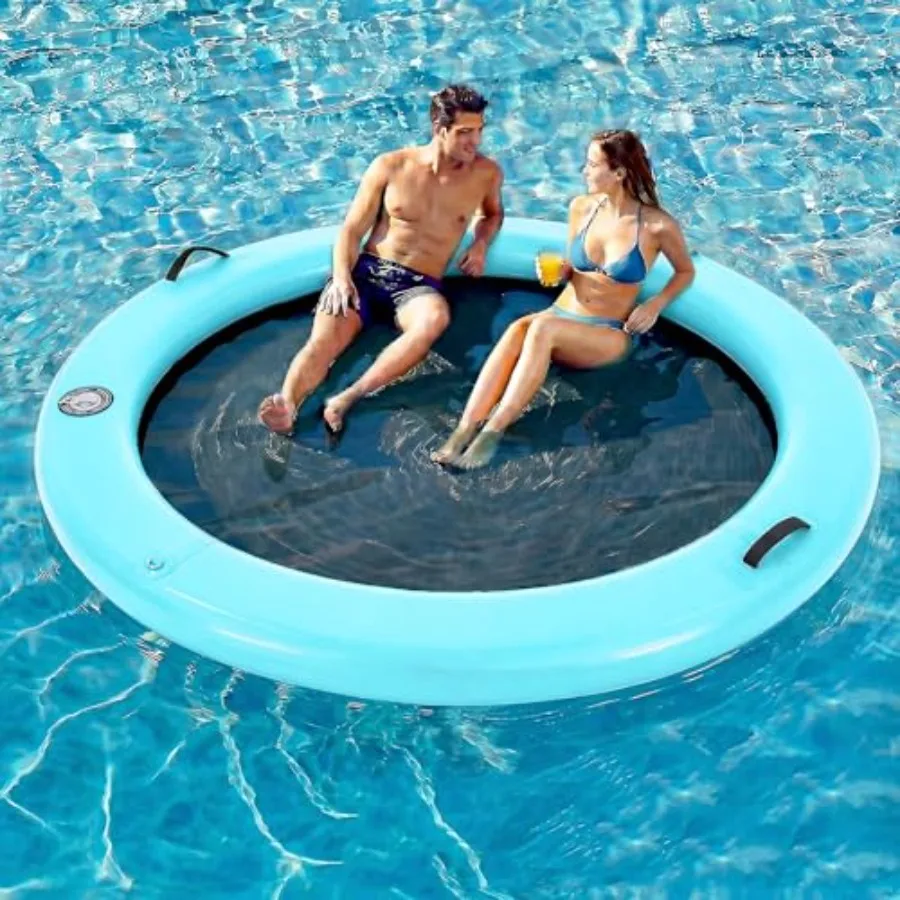 6-12FT Round Inflatable Floating Dock Sunchill Float Ring with Woven Fabric in Blue Manual Pump for Quick Inflate/Deflate Fits
6-12FT Round Inflatable Floating Dock Sunchill Float Ring with Woven Fabric in Blue Manual Pump for Quick Inflate/Deflate Fits