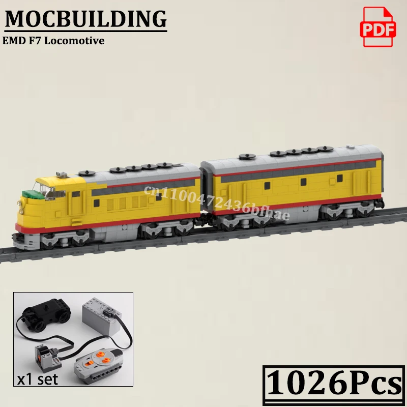 EMD F7 Diesel Locomotive Bricks with Motor MOCBUILDING Pacific Remote Train RC Railway Traffic Construction Bricks Toys Gift
EMD F7 Diesel Locomotive Bricks with Motor MOCBUILDING Pacific Remote Train RC Railway Traffic Construction Bricks Toys Gift