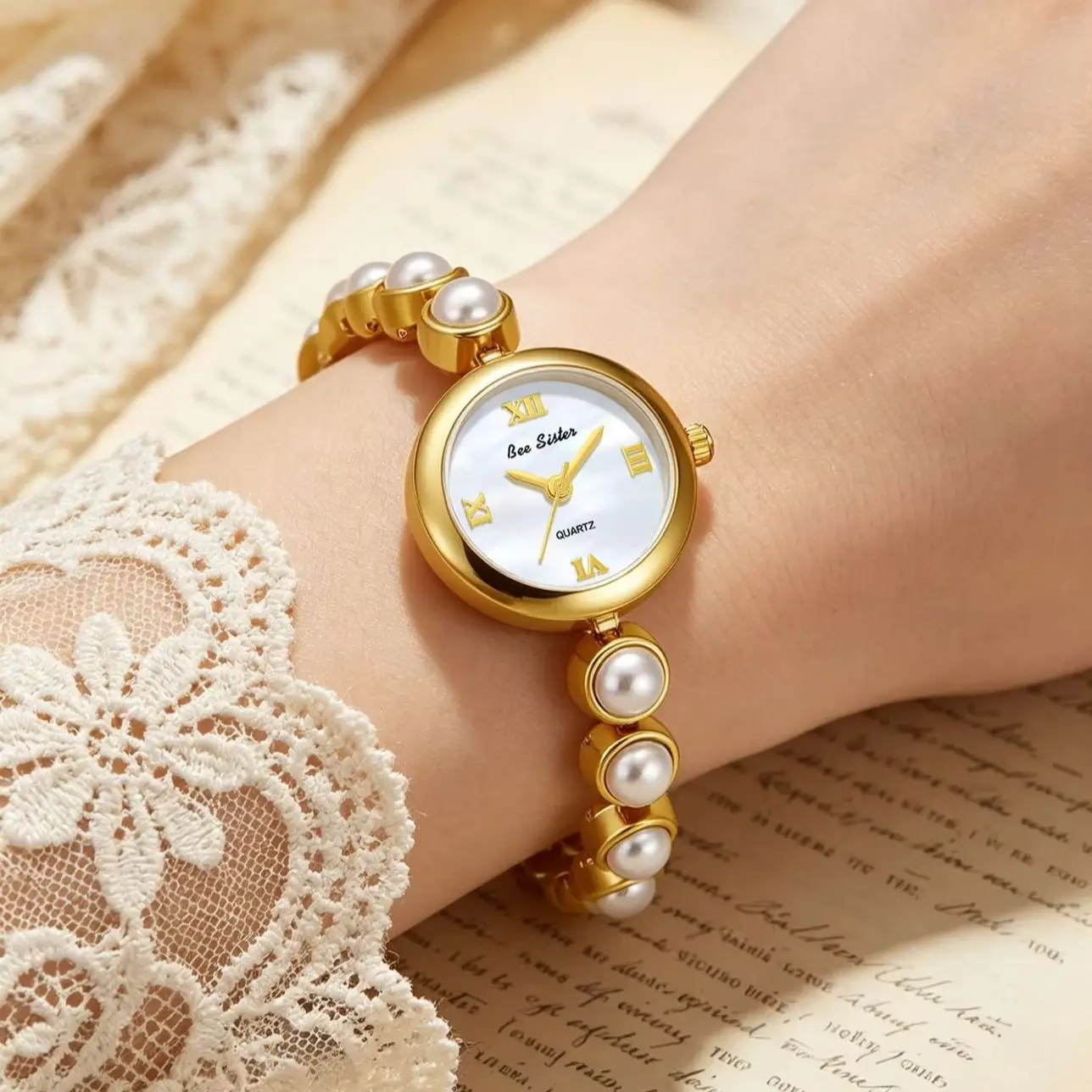 NEW Vintage Luxury Pearl Women's Watch Original Brands Waterproof Small Dial Quartz Women's Watches Dress Accessories Gift
NEW Vintage Luxury Pearl Women's Watch Original Brands Waterproof Small Dial Quartz Women's Watches Dress Accessories Gift