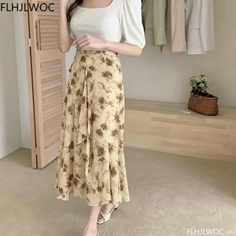 Y2K Wrap-Up One-Piece Skirts FLHJLWOC Women's Holiday Bohemian Style Vacation Beach Bodycon Lace-Up Ruffle Floral Chiffon Skirt
Y2K Wrap-Up One-Piece Skirts FLHJLWOC Women's Holiday Bohemian Style Vacation Beach Bodycon Lace-Up Ruffle Floral Chiffon Skirt