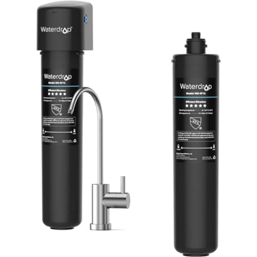 Система фильтрации воды под раковину 15UB и сменный фильтрующий картридж Waterdrop RF15 для фильтрации воды под раковину 15UA/15UB
Система фильтрации воды под раковину 15UB и сменный фильтрующий картридж Waterdrop RF15 для фильтрации воды под раковину 15UA/15UB