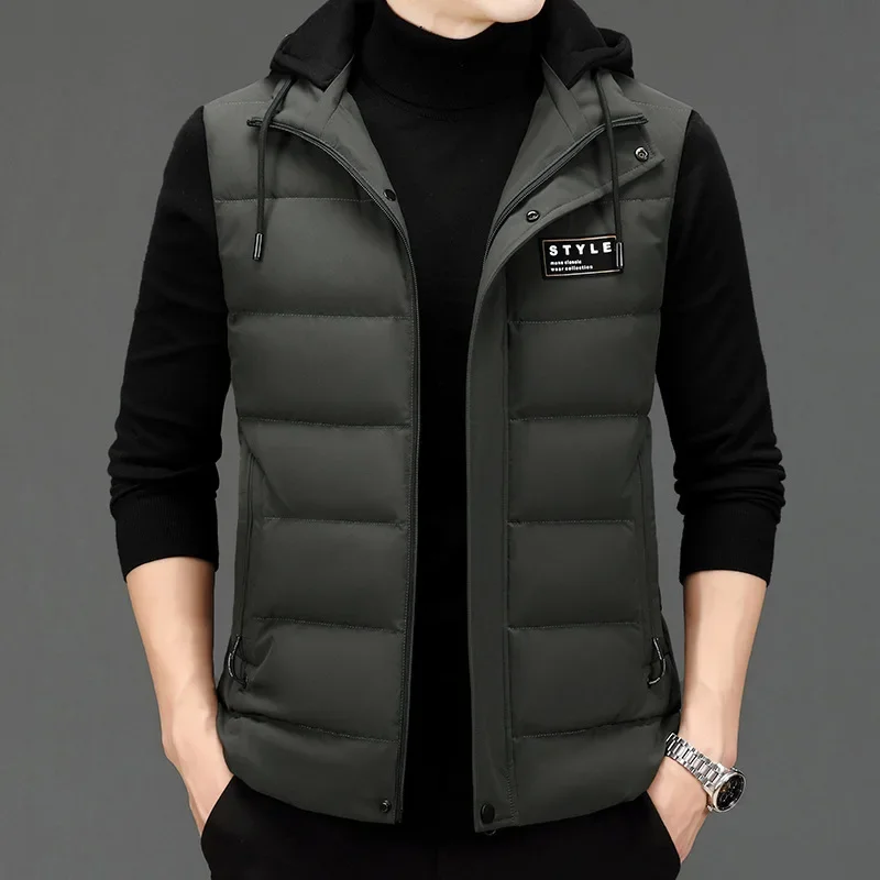New Brand Casual Fashion Sleeveless Vest Jacket with Hood Windbreaker Waistcoat Winter Mens Clothes
New Brand Casual Fashion Sleeveless Vest Jacket with Hood Windbreaker Waistcoat Winter Mens Clothes