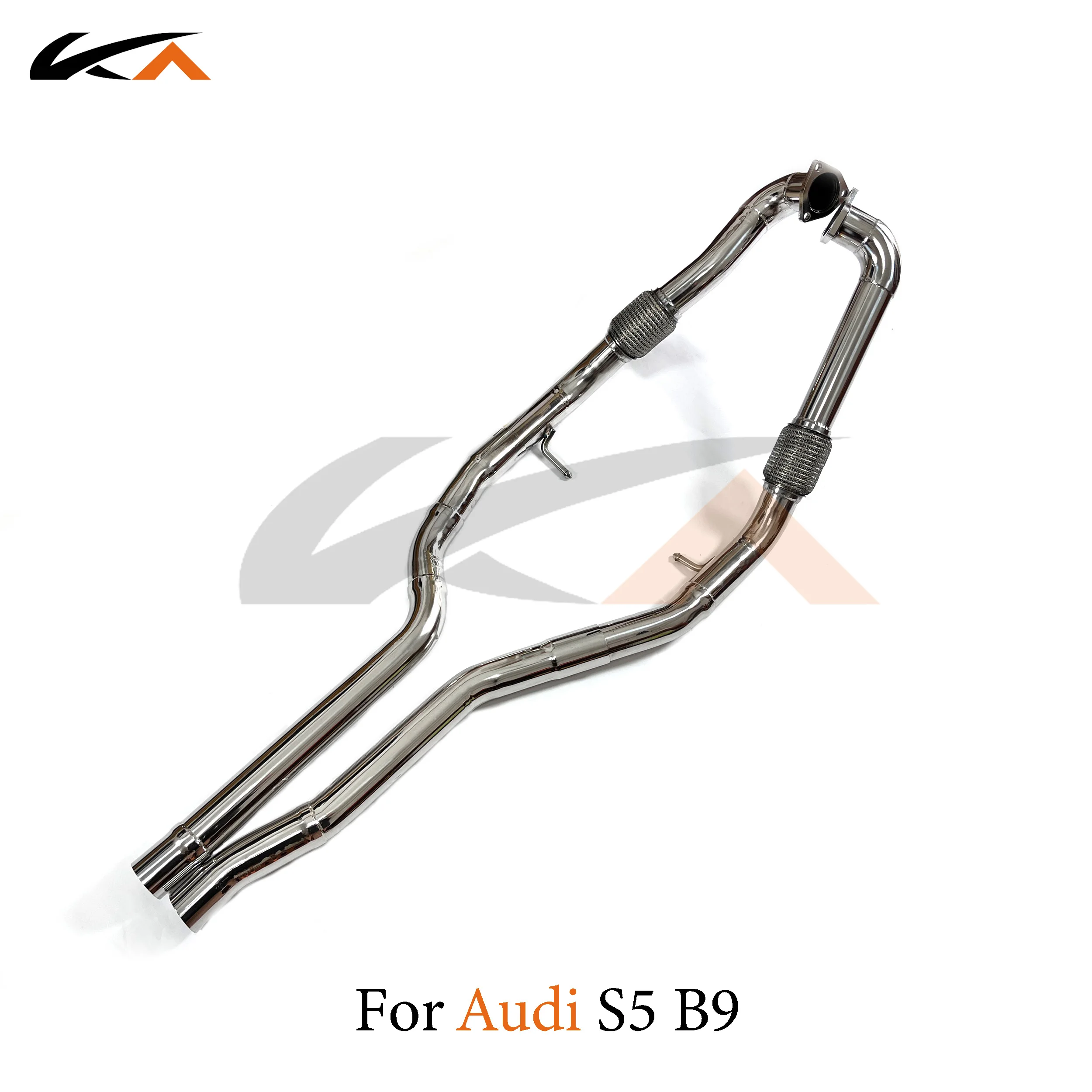 KA Tuning exhaust system parts stainless steel front pipe for Audi S4 S5 B9 3.0T performance straight pipe with bellows
KA Tuning exhaust system parts stainless steel front pipe for Audi S4 S5 B9 3.0T performance straight pipe with bellows