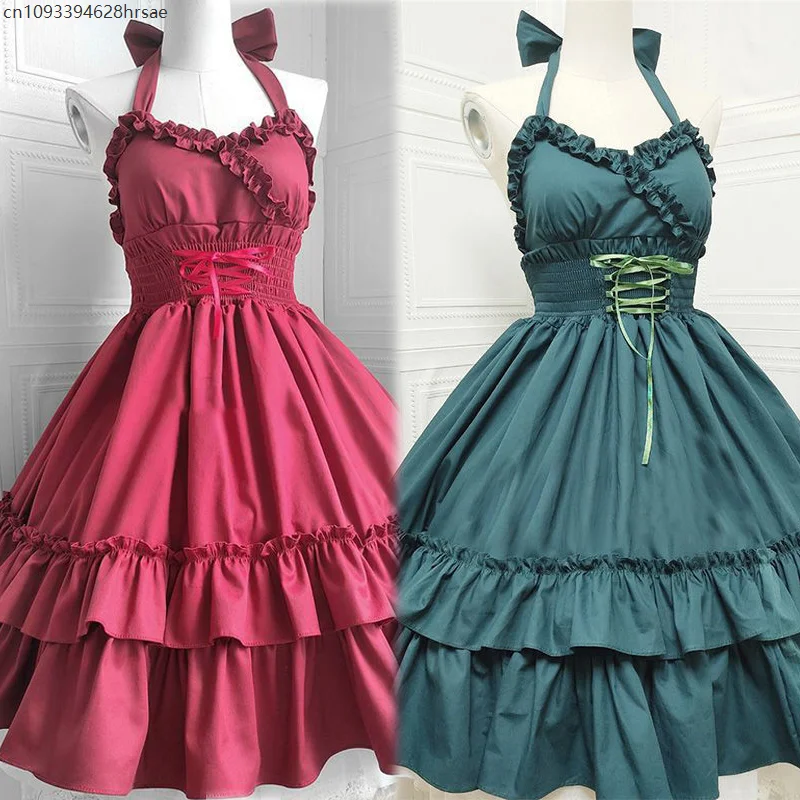 Cute Elegant Ruffles Suspender Dresses Lolita Solid Kawaii Lolita Retro Girl Tea Party Formal JSK Slip Dress
Cute Elegant Ruffles Suspender Dresses Lolita Solid Kawaii Lolita Retro Girl Tea Party Formal JSK Slip Dress
