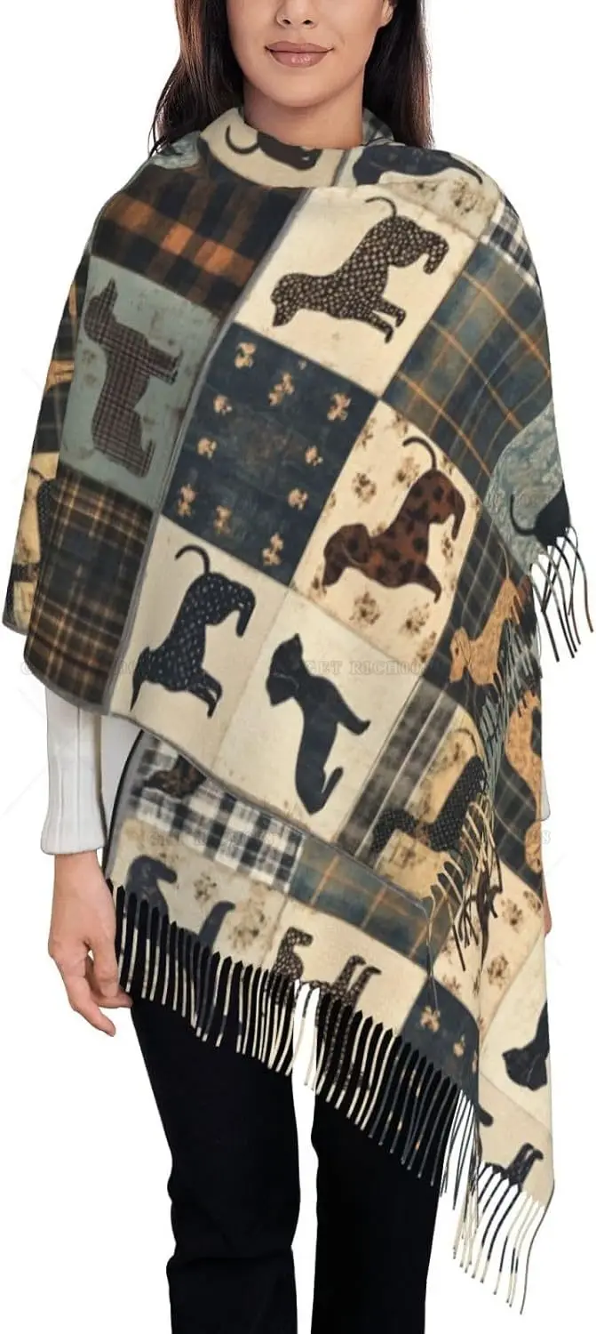 Funny Dachshund Winter Soft Scarf Cute Sausage Dog Womens Warm Shawls Lively Puppy Cozy Tassel Scarf
Funny Dachshund Winter Soft Scarf Cute Sausage Dog Womens Warm Shawls Lively Puppy Cozy Tassel Scarf