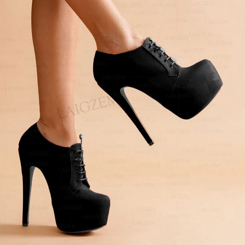 BERZIMER Women Ankle Boots Platform Faux Suede Thin High Heels Short Booties Ladies Shoes Woman Botas Mujer Big Size 41 43 45 52
BERZIMER Women Ankle Boots Platform Faux Suede Thin High Heels Short Booties Ladies Shoes Woman Botas Mujer Big Size 41 43 45 52