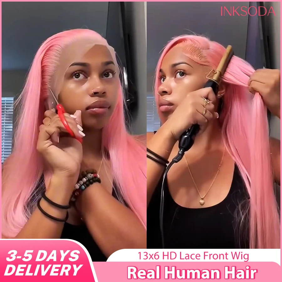 220% Density 16-36 Inch Pink Colored Bone Straight Frontal Wig With HD Transparent 13x6 13x4 Lace Front For Natural Look Human Hair Wigs For Women Pre Plucked Pink Colored Human Hair Wigs Straight Wig Human Hair Brazilian Hair
220% Density 16-36 Inch Pink Colored Bone Straight Frontal Wig With HD Transparent 13x6 13x4 Lace Front For Natural Look Human Hair Wigs For Women Pre Plucked Pink Colored Human Hair Wigs Straight Wig Human Hair Brazilian Hair