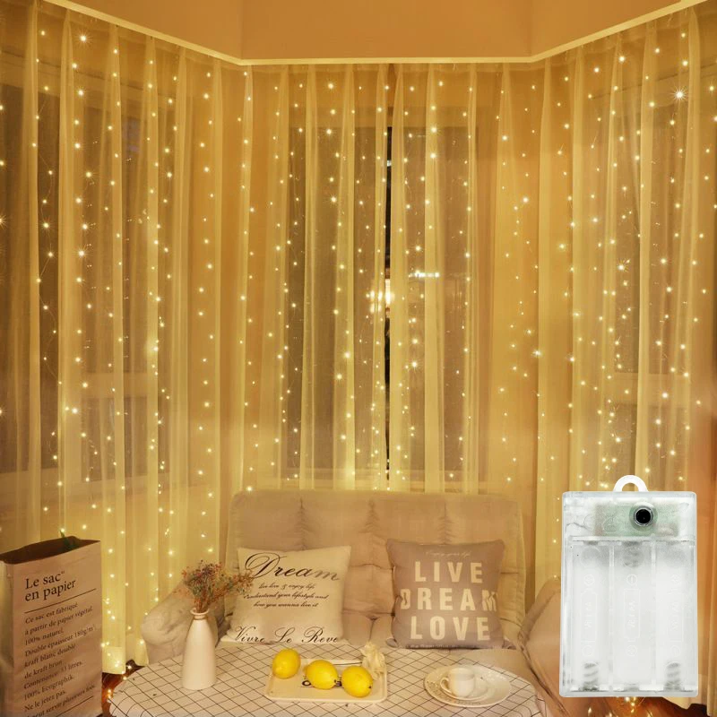 Светодиодная гирлянда-штора на батарейках для декора дома, свадьбы, Рамадана, Дня святого Валентина, спальни
Светодиодная гирлянда-штора на батарейках для декора дома, свадьбы, Рамадана, Дня святого Валентина, спальни
