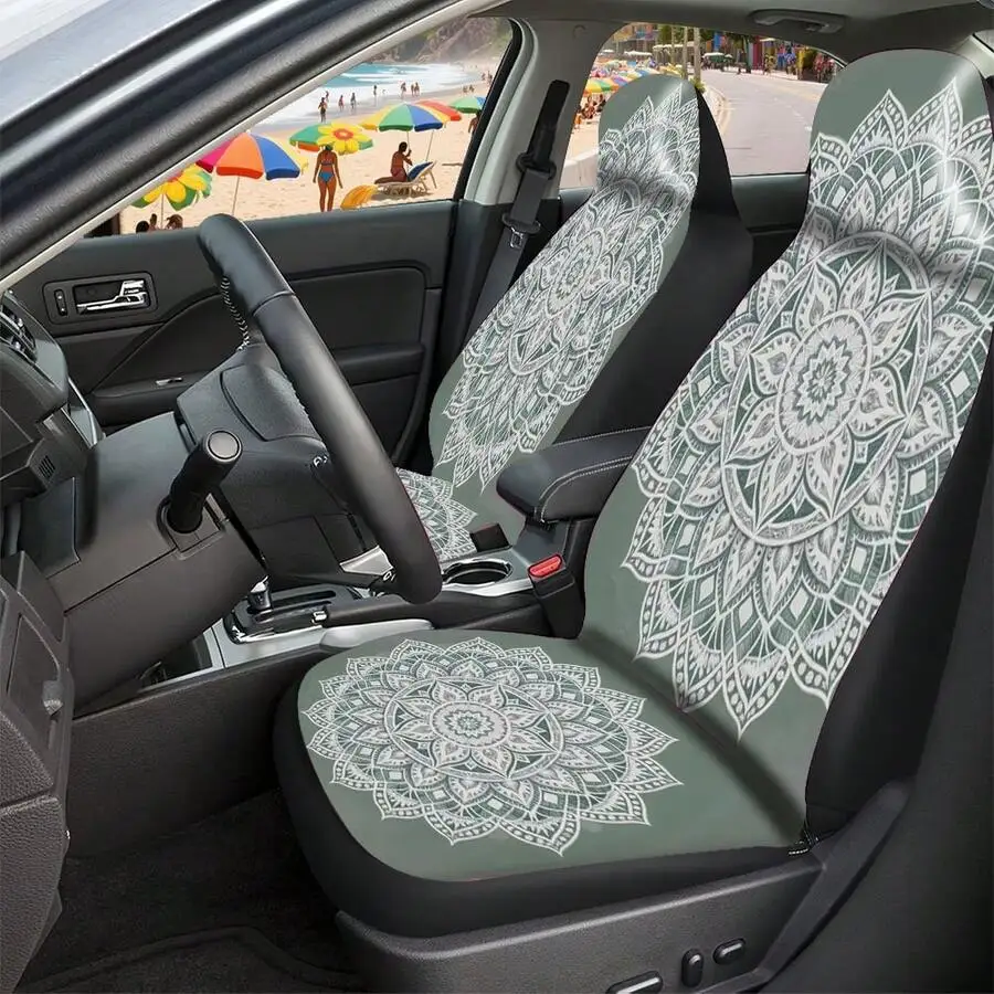 5-Piece Car Seat Cover Set With Mandala Pattern Anti-Spill Stain Resistant Breathable For Most Cars
5-Piece Car Seat Cover Set With Mandala Pattern Anti-Spill Stain Resistant Breathable For Most Cars
