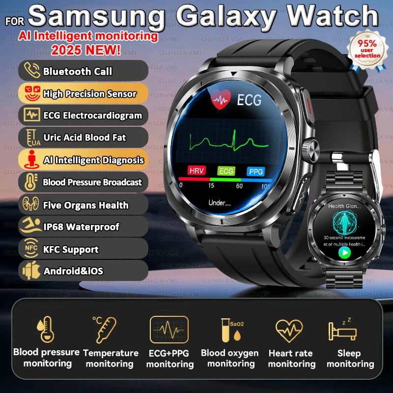 2025New For Samsung Galaxy Watch 7 ECG+PPG Smartwatch Uric Acid AI Smart Whole Body Screening Five Organs Health SmartWatch Men
2025New For Samsung Galaxy Watch 7 ECG+PPG Smartwatch Uric Acid AI Smart Whole Body Screening Five Organs Health SmartWatch Men