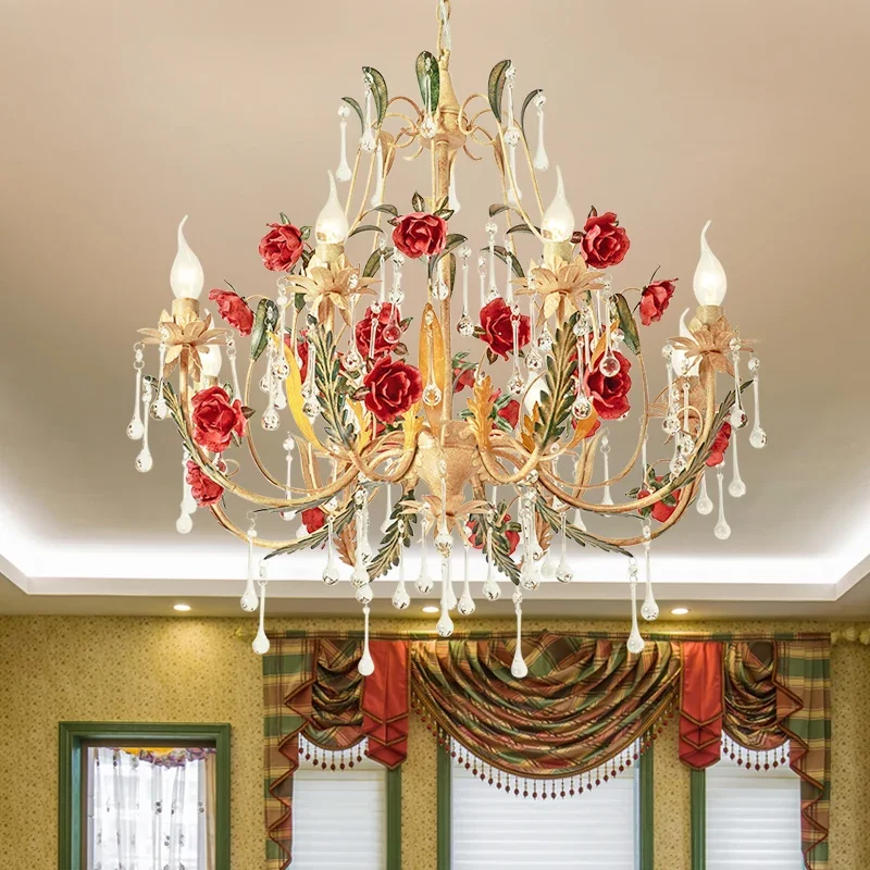 Garden flower lamp American country chandelier new living room lamp dining room lamp bedroom lamp rose lamp
Garden flower lamp American country chandelier new living room lamp dining room lamp bedroom lamp rose lamp
